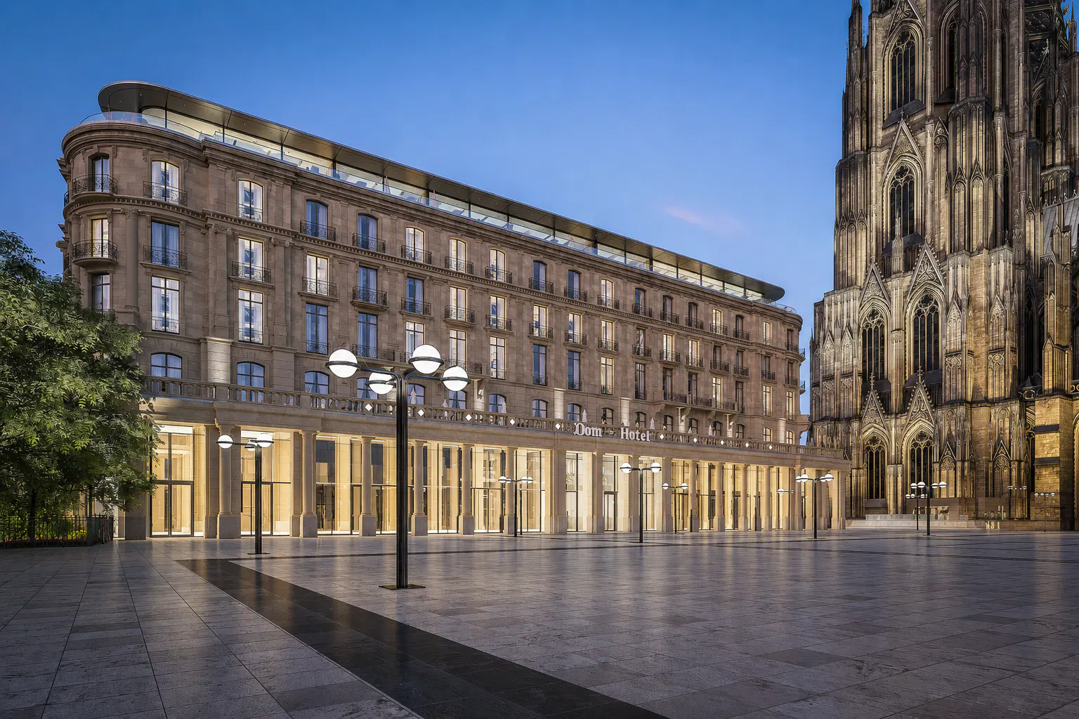 Außenansicht eines Referenzprojekts am Kölner Dom